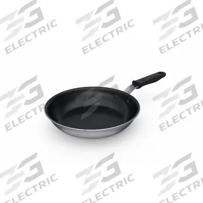 VOLLRATH Fry Pan: Non-Stick, 12 11/16 in Top Dia, Stainless Steel, Black/Silver - Non-Stick Frying Pans