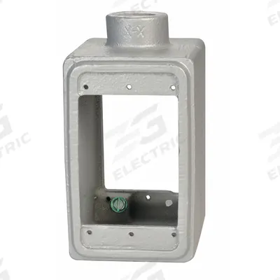 APPLETON ELECTRIC Electrical Box: Iron, Rectangular, 1 Gangs, 1/2 in Hub Size - Iron Weatherproof Electrical Boxes