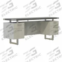 MIRELLA Credenza: Silver, 72 in Overall Wd, 20 in Overall Dp, Stone Gray (MPN MRCBF7220SGY). Key specifications — Color: Silver; Desktop Color: Stone Gray; Material: Steel.