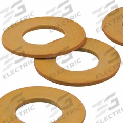 BUNTING BEARINGS Thrust Washer: 1 1/2 in Bore, PTFE, JLON 5500, 3 in OD, 0.125 in Thick, Orange (MPN BJ5T244804). Key specifications — Material Grade: JLON 5500; System of Measurement: Inch; Standards: ISO Certified 9001; Color: Orange; Brand: BUNTING BEARINGS.