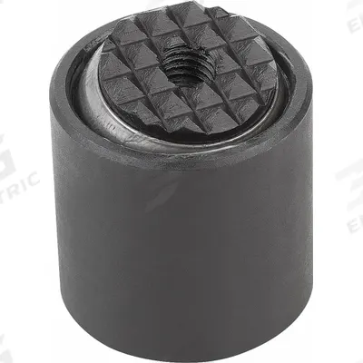 KIPP Tapped Gripper w/Serrated Pad: M12, 11 mm Tap Dp, 25 mm Pad Dia, 136 kN Max Load - Tapped Grippers with Serrated Steel Pad