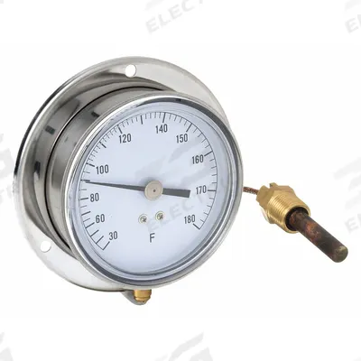 APPROVED VENDOR Analog Panel Mount Thermometer: 30°F to 180°F, ±1°F Scale Division - General Purpose Panel Mount Dial Thermometers