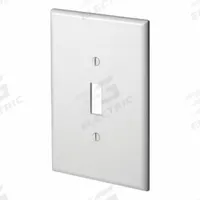 LEVITON Wall Plate: Toggle, 1 Gang, White, Jumbo Size (MPN 88101). Key specifications — Brand: LEVITON; Material: Plastic.