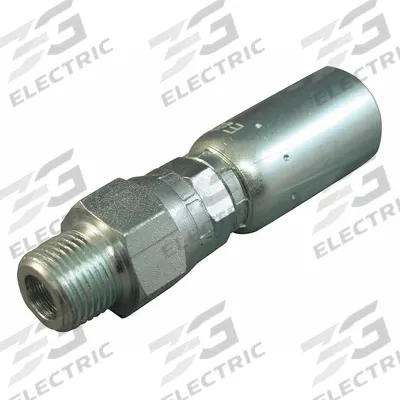 WEATHERHEAD Hydraulic Crimp Fitting: Steel x Steel, Straight, -12 For Hose Dash Size - Weatherhead Crimp Hydraulic Hose Fittings with NPTF Connection
