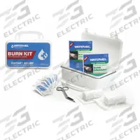 WATERJEL Burn Care Kit: 11 Components, Plastic Box (MPN BK10-HA.69.000). Key specifications — Adhesive Bandages Included: Bandages; Brand: WATERJEL; Oral and Inhalant Medicinals Included: No Oral/Inhalant Medicinals; Wound Dressings Included: Gauze Roll; Topical Medicinals Included: (6) Burn Gel Packets.
