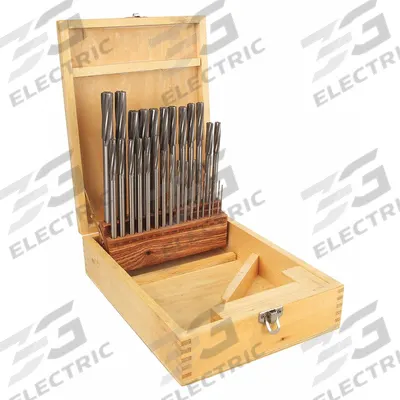 APPROVED VENDOR Chucking Reamer Set: 29 Pc, 1/16 in to 1/2 in Dia - Spiral-Flute High-Speed Steel Chucking Reamer Sets