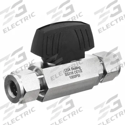 USA INDUSTRIALS Manual Two-Way Ball Valve: 1/8 in, 316 Stainless Steel, Straight Valve Body - Stainless Steel Ball Valves