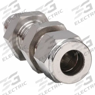 PARKER Compression Fitting Adapter: 3/8 in OD x 3/8 in OD Fitting Size - Double-Ferrule Stainless Steel Fittings