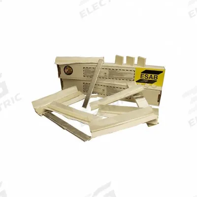 ESAB Ceramic Weld Backing: Round, 1/4 in Dia. x 1 in, 36 ft Lg Per Box - Disposable Ceramic Weld-Backing Tiles