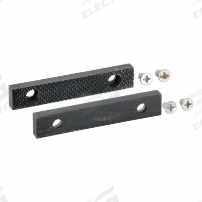WESTWARD Serrated Jaw: Steel, For 4 in Vise Jaw Wd, 4 Screws, Works with 4YR98,39M992 - Screw-In Vise Jaw Caps