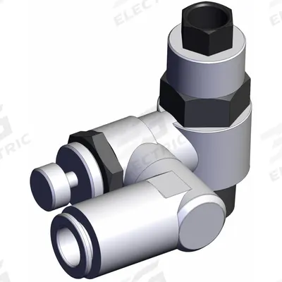 SMC Piloted Non-Return Valve: Universal Fitting, Knurled, 3/8 in Valve Body Size - Adjustable Direction Speed Controllers with Pilot Check Valve