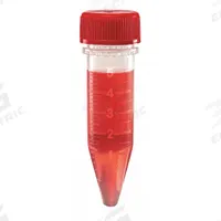 GLOBE SCIENTIFIC Centrifuge Tube: Centrifuge Tube, Polypropylene, 5 mL Capacity - mL, Conical, Red (MPN 111580). Key specifications — Brand: GLOBE SCIENTIFIC; Graduated: Yes; Closure Color: Red; Includes Closure: Yes; Body Color: Colorless; Bottom Shape: Conical; Body Material: Polypropylene.