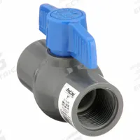 APPROVED VENDOR Manual Two-Way Ball Valve: 1 in, PVC, Straight, FIP x FIP, Full Port Ball Port, Tee (MPN 107-135-NPG). Key specifications — Brand: APPROVED VENDOR; Handle: Tee.