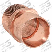 NIBCO Sweat Fitting Adapter: 2 in CTS x 2 in Pipe, Cup x MNPT, Wrot Copper (MPN 604 2)