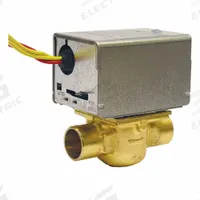 Motorized Zone Valve: 3.5 Cv Flow Rate, 2-Way, 3/4 in Female Sweat, Spring Return, NC, On/Off Signal (MPN V8043E1012). Key specifications — Actuator Voltage: 24V AC; Manufacturer Part Number: V8043E1012; Brand: HONEYWELL HOME.