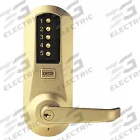 SIMPLEX Mechanical Push Button Lockset: ADA Compliant, Brass (MPN 5021-XS-WL-04-41). Key specifications — Product Type: Mechanical Push Button Lockset; Manufacturer Part Number: 5021-XS-WL-04-41; Key Override Options: KABA Cylinder (Schlage "C" Keyway); Lever Style: Clutch.