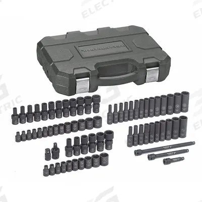 GEARWRENCH Socket Set: 3/8 in Drive Size, 3/16 in to 9/16 in/4 mm to 15 mm Socket Size Range - SAE Impact Socket Sets