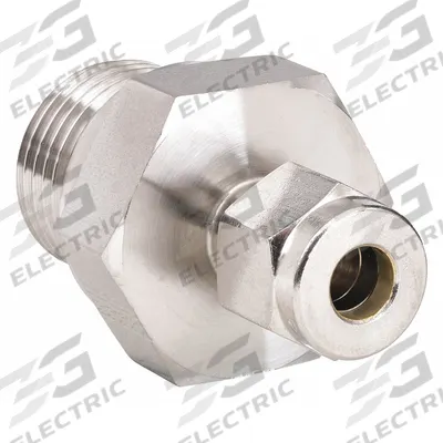 PARKER Compression Fitting Adapter: 1/2 in OD x 1/2 in Pipe Fitting Size - Double-Ferrule Stainless Steel Fittings