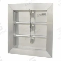 Manual Damper: For 16 in Fan, For 16 in Nominal Duct Dia, 3, 16 in H, 16 in W, 2 1/4 in D, Aluminum (MPN SR3216X16). Key specifications — Airflow Direction: Horizontal; Blade Type: Flat Blade; Brand: CANARM.