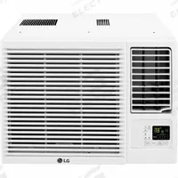 LG Window Air Conditioner: 300 sq ft – 330 sq ft, 7,600 BtuH, 115V AC, 5-15P, Electric Heat (MPN LW8023HR). Key specifications — Brand: LG; Combined Energy Efficiency Ratio (CEER) Rating: 11.3; Voltage: 115V AC; NEMA Plug Configuration: 5-15P; Special Features_Broad: Remote Control.