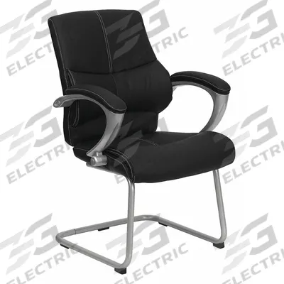 FLASH FURNITURE Frame Chair: Black, Gray, 0 Casters/Glides, 25 1/2 in Overall Wd - Guest & Side Chairs