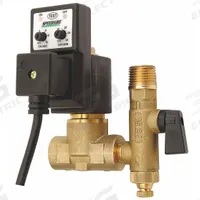 SPEEDAIRE Timed Electric Auto Drain Valve: 1/2 in NPT Pipe, 1/2 in Drain, 1.6 gpm, 115 V (MPN 53CE42). Key specifications — attr294755: SPEEDAIRE; attr292031: 1 sec to 10 sec.