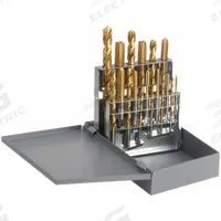 CHICAGO-LATROBE Drill Bit and Tap Set: 18 Pc, 5/16" to 27/64" Drills (MPN 52590). Key specifications — attr1300596: Straight Flute.