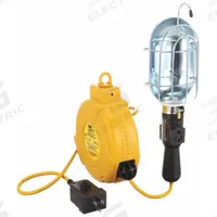 APPROVED VENDOR Extension Cord Reel with Hand Lamp: 20 ft Cord Lg, 18 AWG, SVT, 5-15P Feeder End (MPN 1A135). Key specifications — attr1327204: APPROVED VENDOR; attr1327206: 5-15P; attr1327208: 5-15R; attr1327197: 120V AC.
