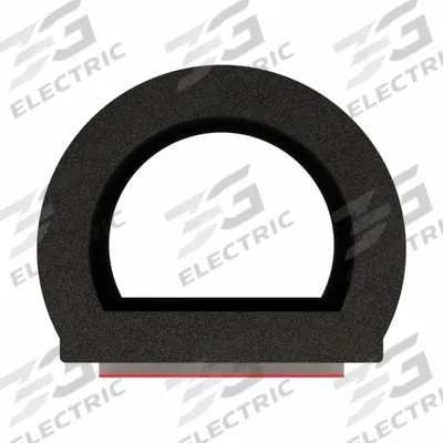 FAIRCHILD Seal: D-Shaped, Self-Adhesive Mounting, Std, EPDM, 50 ft Overall Lg - D-Section Foam Rubber Seals