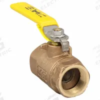 APOLLO Manual Two-Way Ball Valve: 1 1/4 in, Bronze, Straight, FNPT x FNPT, Std Port, Two-Piece, PTFE (MPN 7010610). Key specifications — Brand: APOLLO; Handle: Lever.