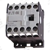 EATON Miniature IEC Magnetic Contactor: Non-Reversing, 4 Poles, 4NO Contacts, 9 A, 240V AC Coil (MPN XTMF9A00B). Key specifications — attr945107: EATON; attr972381: Yes.