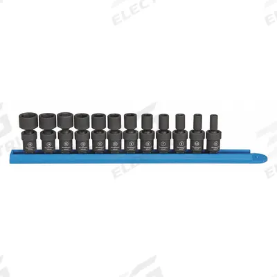 GEARWRENCH Socket Set: 1/4 in Drive Size, Small Set (0-50 pieces) Set Size, 12 Pieces - Metric Impact Socket Sets