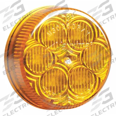 MAXXIMA Clearance Marker Light: Clearance Light, LED, Round, Surface Mount, Amber - Clearance Lights