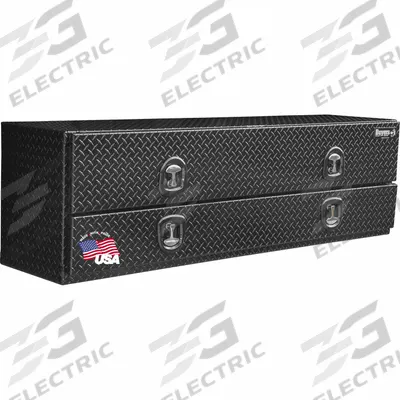 BUYERS PRODUCTS Side-Mount Truck Box: Side-Mount Truck Box, T-Handle Compression - Dual Flip-Up Drop-Down Door Topside Boxes