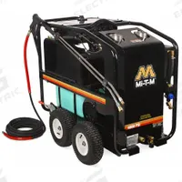 MI-T-M Electric Pressure Washer: Cart, 230 V – Three-Phase, 4,000 psi, 3.5 gpm, 10 hp (MPN GH-4004-SM30). Key specifications — Burner Fuel: Kerosene; Pump Drive: Belt; Brand: MI-T-M.
