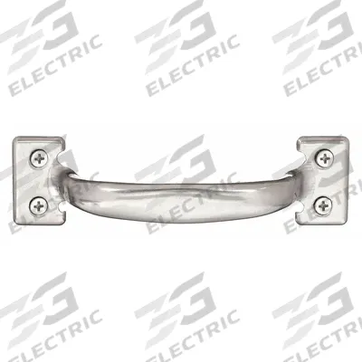 MONROE PMP Pull Handle: Unthreaded Holes, Stainless Steel, Silver, #10 Screw Size - Standard Pull Handles