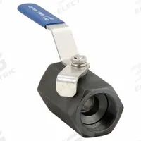 APPROVED VENDOR Manual Two-Way Ball Valve: 1 1/2 in, Carbon Steel, Straight, FNPT x FNPT, One-Piece (MPN 08Q011N05112S4). Key specifications — Brand: APPROVED VENDOR; Handle: Locking Lever.