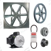 DAYTON Supply Fan w/Drive Package: Belt Drive, 24 in Blade, Totally Enclosed, 4,826 cfm, 1 ph (MPN 7CC02). Key specifications — Nameplate Voltage: 115/208-230V AC; Assembled: Unassembled; Brand: DAYTON; Enclosure Design: Totally Enclosed Motor.