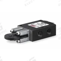 ARO Manual Air Control Valve: 50, Three-Way / Two-Position, Roller, Black, 16 scfm Flow Rate - Max (MPN 5030-05). Key specifications — attr1092903: Black; attr1086905: Spring Return; attr1086907: 50; attr1086914: Normally Closed; attr1086904: Manual Air Control Valve; attr1086871: 5030-05.
