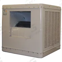 ESSICK AIR Ducted Evaporative Cooler: 700 sq ft, 33 7/16 in x 28 1/8 in x 28 1/8 in, 2 in Pad Thick (MPN 2YAE5-2HTK5). Key specifications — Brand: ESSICK AIR; Evaporative Cooler Voltage: 115V AC; Includes Drive Package: Drive Package Included; Drive Package Installation: Assembly Required.