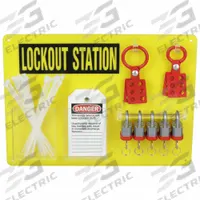 CONDOR Lockout Station: 9 Components Included, Gen, Lockout Station, Keyed Different Padlocks (MPN 437R73). Key specifications — Visibility Inside: Clear Door/Window; Station Type: Lockout Station; Mounting Location: Wall; Portable: No; Material: Acrylic; Cover Type: Open Front; Key Type: Keyed Different; Filled: Yes.