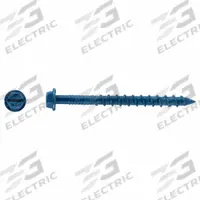 TAPCON Concrete Anchor Screw: 2 1/4 in Overall Lg, 3/16 in Dia, Steel, External Hex, Hex, 100 PK (MPN 3143407). Key specifications — Material Grade/Class: Low; Removable: Removable; System of Measurement: Inch; Tip Type: Self-Threading; Brand: TAPCON; Screw Anchor Type: Concrete Screw Anchor.