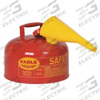 EAGLE Type I Safety Can: For Use With Flammables, 2 gal Capacity, Includes Funnel, Red (MPN UI20FS). Key specifications — Brand: EAGLE.