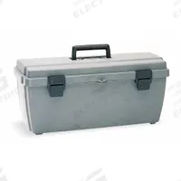 FLAMBEAU Tool Box: 23 in W 10 1/2 in D 10 1/2 in H, Plastic, Gray, Hinged Lid, 1 Compartments (MPN 6759WG). Key specifications — attr1116905: Gray; attr1116917: Hinged; attr1116946: FLAMBEAU.