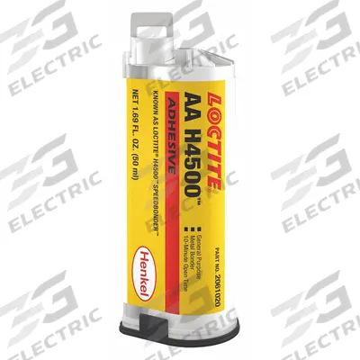 LOCTITE Acrylic Adhesive: AA H4500, Ambient Cured, 50 mL, Dual-Cartridge, Gray - Acrylic Dual Cartridges for Two-Part Applicators