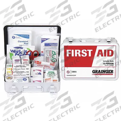 FIRST AID ONLY First Aid Kit and Housing: Vehicle, 10 People Served, 80 Components - Vehicle First Aid Kits