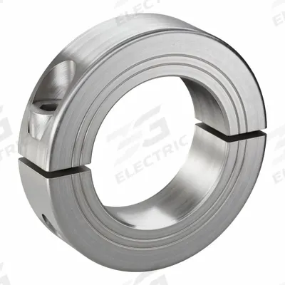 RULAND MANUFACTURING Shaft Collar: 2-Piece, Metric with Inch Bore, Round, Clamp-On - Stainless Steel Shaft Collars