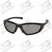 PYRAMEX Safety Glasses: Black Lens, Full-Frame, Uncoated, Vented, Black Frame, Trifecta(R) Series (MPN SB76WMD). Key specifications — Brand: PYRAMEX; Frame Color: Black; Lens Color: Black; Lens Type: Punched.