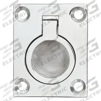 MONROE PMP Recessed Folding Pull Handle: Unthreaded Holes, Stainless Steel, Silver, Ring, 0.09 in (MPN PH-0304). Key specifications — Mounting Type: Unthreaded Holes; Brand: MONROE PMP; Color: Silver; Finish: Polished; Material Family: Stainless Steel.