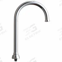 CHICAGO FAUCETS Spout: Spout, Arc, Swivel Spout, Brass, Polished Chrome, 1.5 gpm Flow Rate, Laminar (MPN GN2FCJKABCP). Key specifications — Includes: Mounting Hardware; Product Type: Spout; Spout Style: Swivel; Body Material: Brass; Color/Finish: Polished Chrome; Brand: CHICAGO FAUCETS.